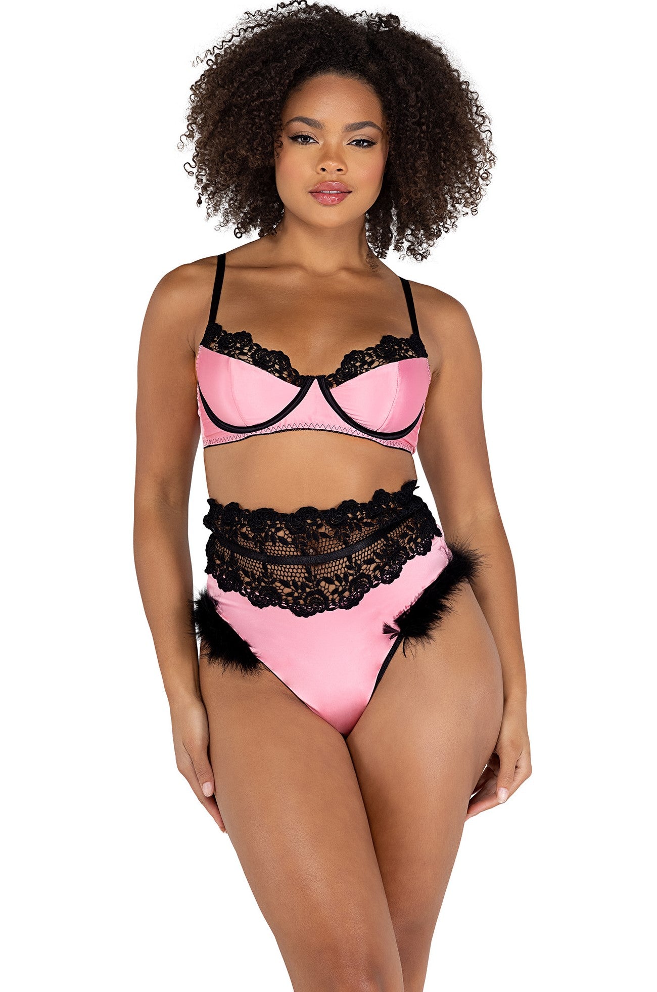 Pink-Black bralette lingerie – Sexylingerieland