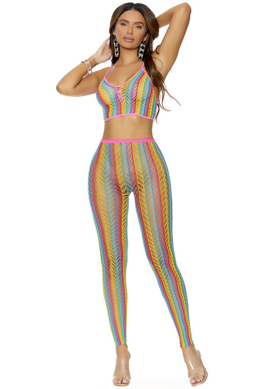 Multicolor top & leggings