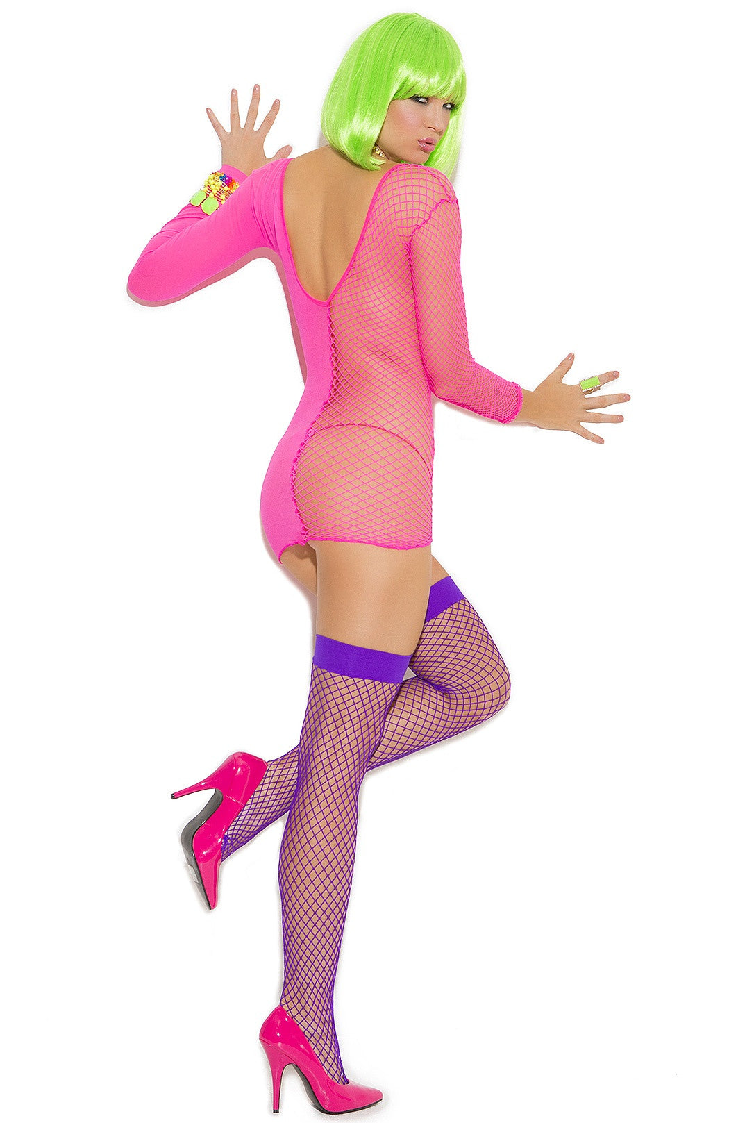 EM-8902 Neon pink dress - Sexylingerieland